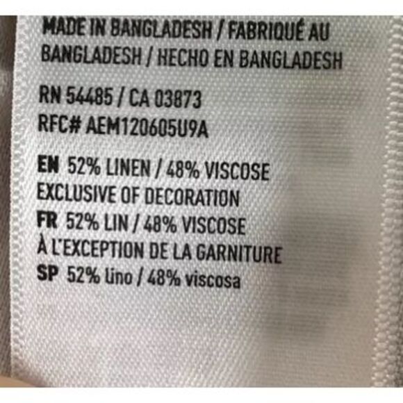 NWT Size 8 American Eagle Linen Blend Shorts Womens Super High Rise Striped - Picture 9 of 9